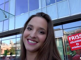 Brunette Czech babe fucked by stranger