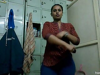 Indian College Girl Changing Her Sports Wear After Gym Homemade