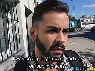 Latino bear facialized
