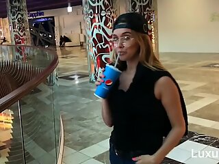 een   lowjob in a Fitting Room, Oral Creampie, Swallows Cum - LuxuryGirl